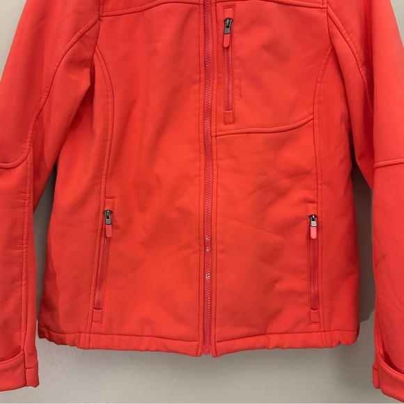 Calvin Klein Orange-Red Hooded Neoprene Fleece Lined Jacket - Picture 6 of 16